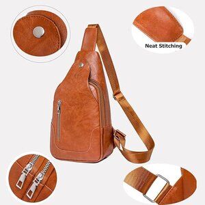 Crossbody Sling Bag Cross Body Bag Purse Leather Backpack